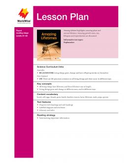 Lesson Plan - Amazing Lifetimes