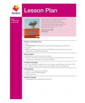 Lesson Plan - How Do Plants Grow Here?