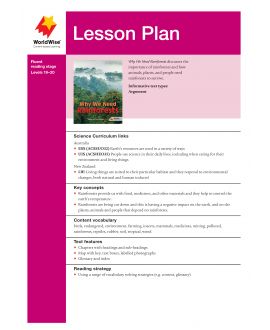 Lesson Plan - Why We Need Rainforests