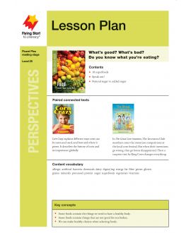 Lesson Plan - Food: What's Good? What's Bad?