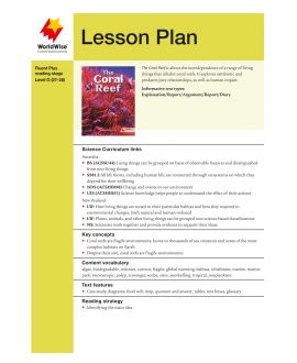 Lesson Plan - The Coral Reef