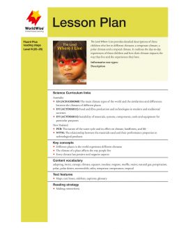 Lesson Plan - The Land Where I Live