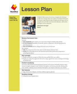 Lesson Plan - Finding Our Way