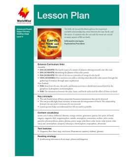 Lesson Plan - The Earth, the Sun and the Moon