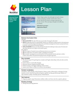 Lesson Plan - Climate Change