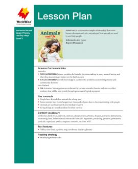 Lesson Plan - Animals and Us