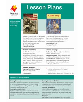 Lesson Plan - Fighting For Children's Rights: The Story of Lewis Hine / A Dollar a Day