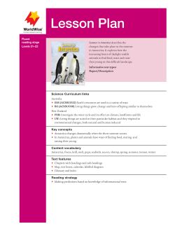 Lesson Plan - Summer in Antarctica