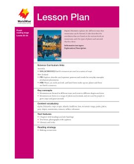 Lesson Plan - Majestic Mountains