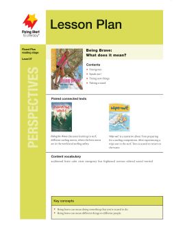 Lesson Plan - Being Brave: What Does it Mean?