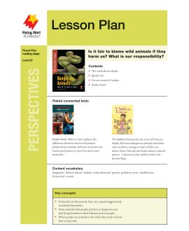 Lesson Plan - Dangerous Animals: