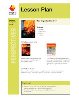 Lesson Plan - Fire: Friend or Foe?
