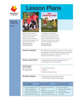 My Soccer Diary/The Leaping Lions