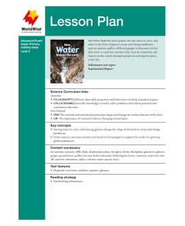 Lesson Plan - How Water Shapes the Land