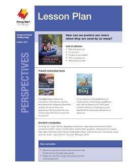 Lesson Plan - Sharing the River: What Are the Issues?