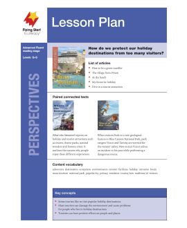Lesson Plan - Vacation Destinations: Are They Overloved?