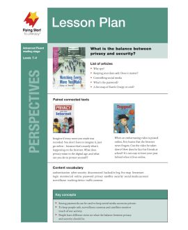 Lesson Plan - Watching Every Move You Make: Privacy v. Security
