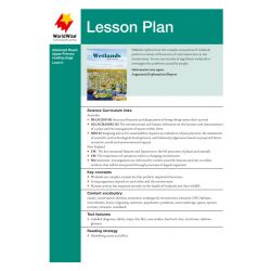 Lesson Plan - Wetlands