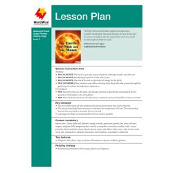Lesson Plan - The Earth, the Sun and the Moon