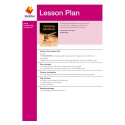 Lesson Plan - Amazing Lifetimes